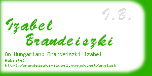 izabel brandeiszki business card